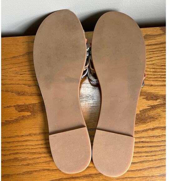 Madewell Shoes Tracie Crisscross Slide Sandal Leather Multicolor Size 9.5 - Picture 6 of 8